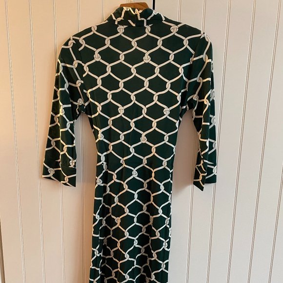 NWT Banana Republic Green Rope Midi Tie Dress - Picture 2 of 4